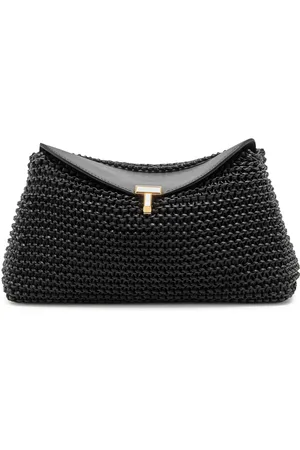 Totême T-lock Woven Leather Clutch - - One Size