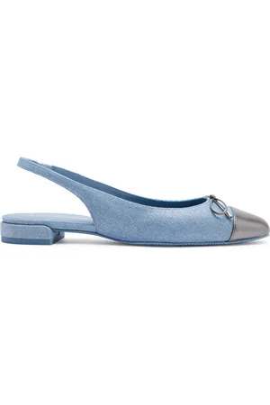 Stuart Weitzman Denim Slingback Flats