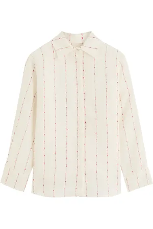 Casa Raki Laia Embroidered Linen Shirt - - S (UK8-10 / S)