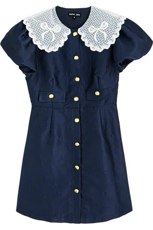 Sister Jane Buoy Bow-jacquard Woven Mini Dress - - 8 (UK8 / S)