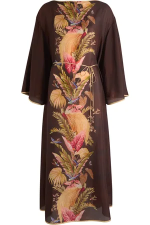 ZIMMERMANN Ascension Tunic Printed Silk Midi Dress - - 0 (UK 8 / S)