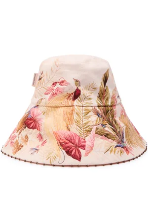 ZIMMERMANN Reversible Printed Linen Bucket hat - - One Size