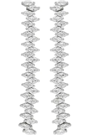 Kenneth Jay Lane Crystal-embellished Rhodium-plated Drop Earrings - - One Size