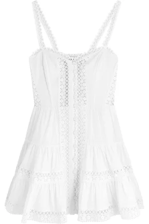 CHARO RUIZ IBIZA Lenora Lace-embellished Cotton-blend Mini Dress - - S (UK8-10 / S)