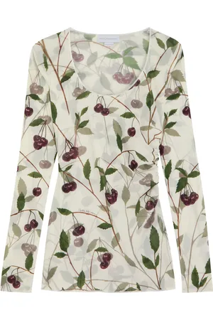 Stella McCartney Cherry Print Mesh top - - M (UK12 / M)