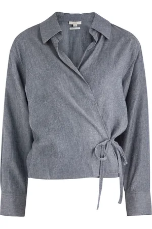 Vince Collared Woven Wrap top - - S (UK8-10 / S)