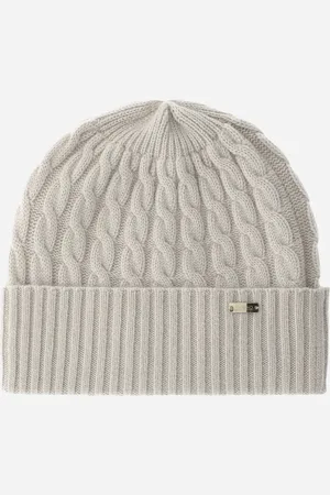HERNO Beanie In Eternity Cashmere Cable - Female Hats Tu