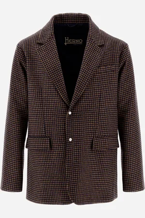 HERNO Blazer In Houndstooth Fantasy And Ecoage - Male Blazers 46