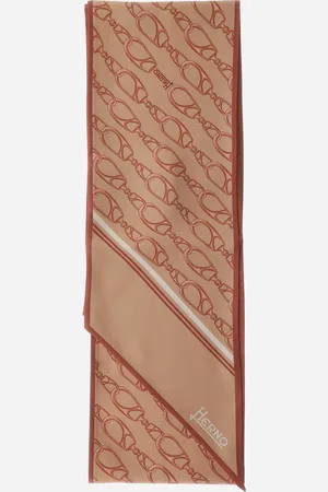 HERNO Scarf In Iconic Print Silk - Female Scarves Tu