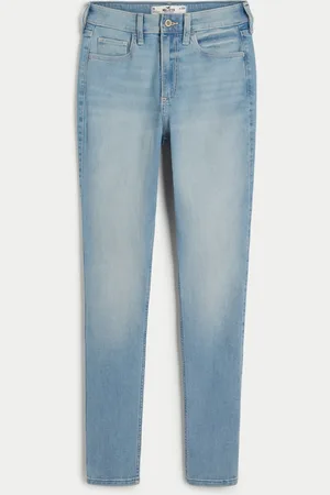 Hollister Curvy High-rise Medium Wash Butterfly Patch Flare Jeans in Blue
