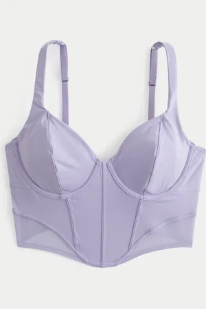 Gilly Hicks by Hollister Everything Lace Halter Bralette Purple