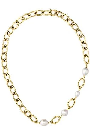HUGO BOSS Gold-tone chain necklace with freshwater pearls