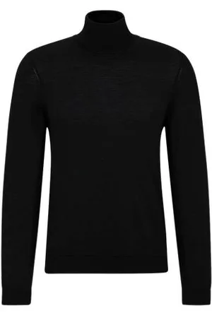 HUGO BOSS Regular-fit rollneck sweater in merino wool