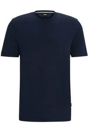 HUGO BOSS Regular-fit T-shirt in cotton jersey with ribbed collar