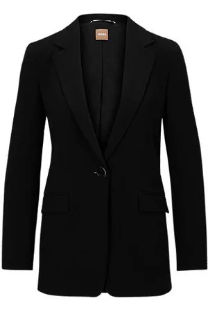 HUGO BOSS Relaxed-fit jacket in crease-resistant Japanese crepe