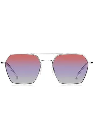 HUGO BOSS Double-bridge sunglasses with multicoloured lenses