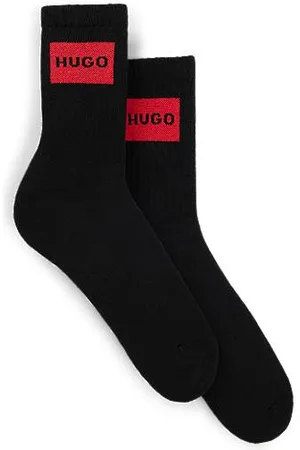 HUGO BOSS Two-pack of short-length socks with red logos