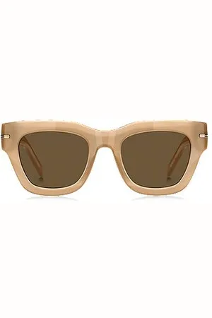 HUGO BOSS Acetate sunglasses with signature gold-tone detail