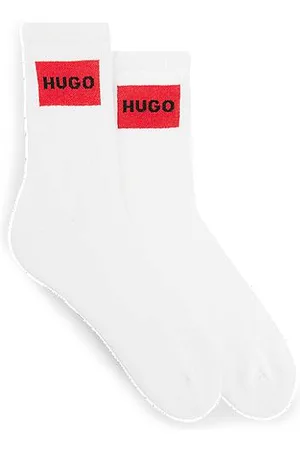HUGO BOSS Two-pack of short-length socks with red logos
