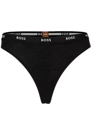 HUGO BOSS Low-rise thong in stretch jersey with logo waistband