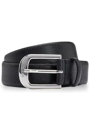 HUGO BOSS Italian-leather belt with logo buckle
