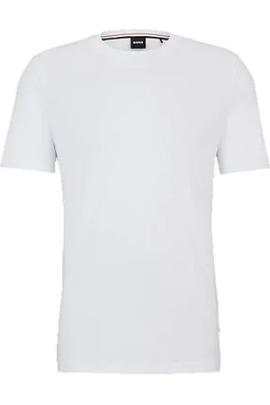 HUGO BOSS Regular-fit T-shirt in cotton jersey with ribbed collar
