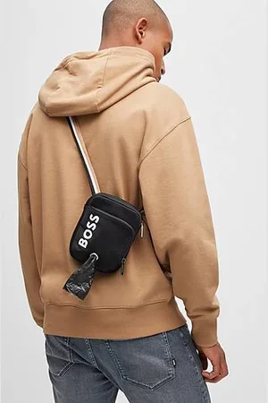 HUGO BOSS Crossbody dog-walk bag with contrast logo