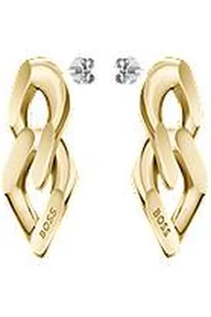 HUGO BOSS Gold-tone earrings with angled links