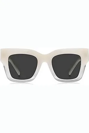 HUGO BOSS Opal-acetate sunglasses with signature hardware