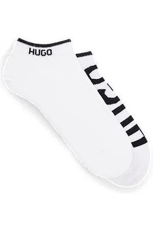 HUGO BOSS Two-pack of cotton-blend ankle socks with logos