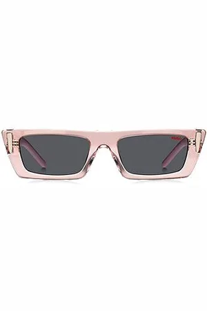 HUGO BOSS Pink-acetate sunglasses with 3D monogram