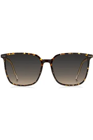 HUGO BOSS Horn-acetate sunglasses with lasered branding
