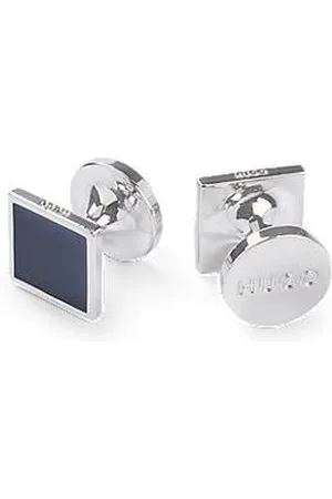 HUGO BOSS Square cufflinks with enamel core and logo