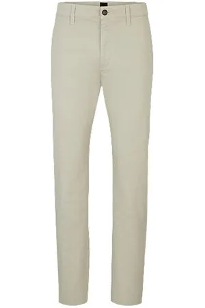 HUGO BOSS Tapered-fit chinos in stretch-cotton satin