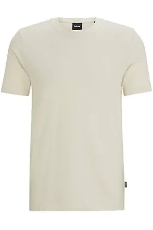 HUGO BOSS Cotton-blend T-shirt with bubble-jacquard structure
