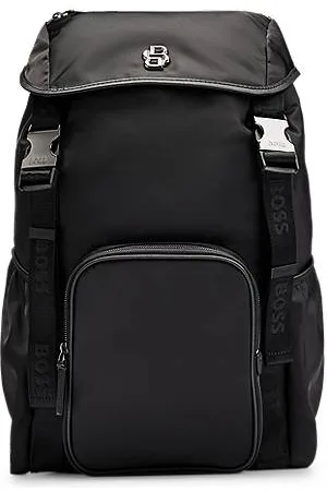 HUGO BOSS SELECTED BY SHOHEI OHTANI Multi-pocket backpack with Double B monogram trim