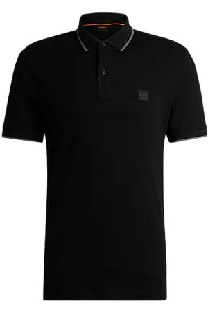 HUGO BOSS Slim-fit polo shirt in stretch-cotton piqué