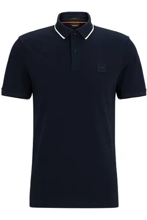 HUGO BOSS Slim-fit polo shirt in stretch-cotton piqué