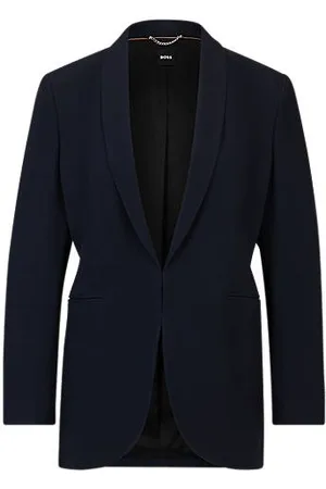 HUGO BOSS Regular-fit jacket with edge-to-edge front