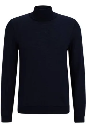HUGO BOSS Regular-fit rollneck sweater in merino wool