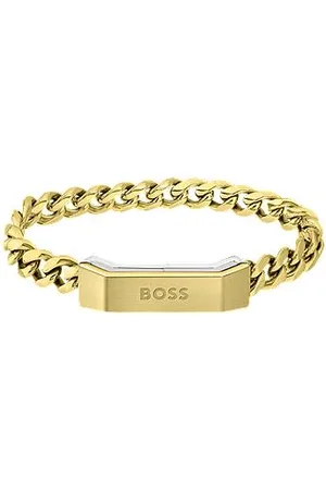 HUGO BOSS Chain cuff with branded magnetic closure: small