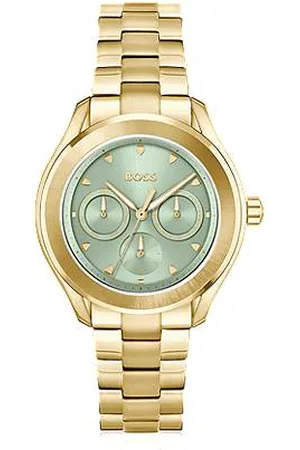 HUGO BOSS Link-bracelet watch with brushed green dial