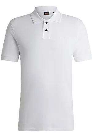 HUGO BOSS Cotton-piqué polo shirt with logo print