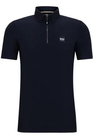 HUGO BOSS Equestrian training shirt with signature logo patch