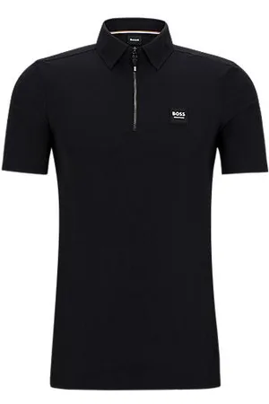 HUGO BOSS Equestrian training shirt with signature logo patch