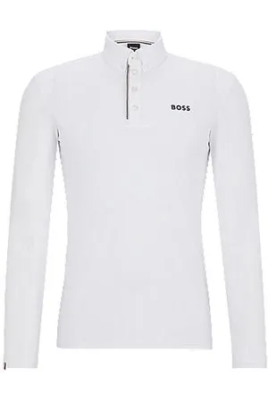 HUGO BOSS Equestrian show shirt in with signature-stripe details