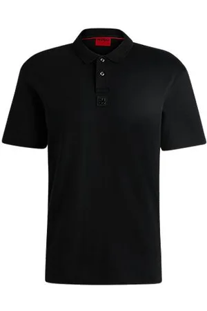 HUGO BOSS Interlock-cotton polo shirt with stacked logo