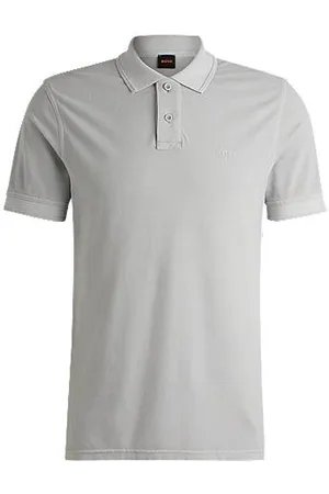 HUGO BOSS Cotton-piqué polo shirt with logo print