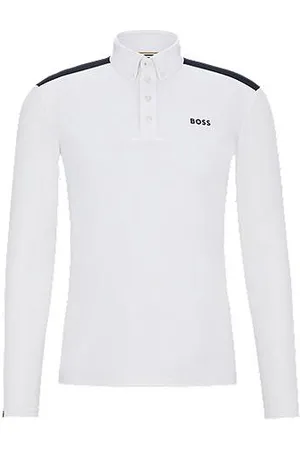 HUGO BOSS Equestrian show shirt with shoulder inserts and logo