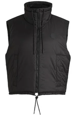 HUGO BOSS Water-repellent gilet with Happy patch